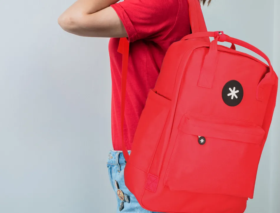 Sac dos antartik 1 compartiment ordinateur portable 18" poche exterieur fermeture eclair dim. 300x115x390mm rouge