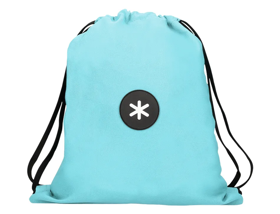 Sac dos antartik en toile fermeture cordon poche interieur 350x400 mm coloris bleu givre