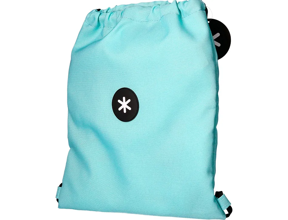 Sac dos antartik en toile fermeture cordon poche interieur 350x400 mm coloris bleu givre