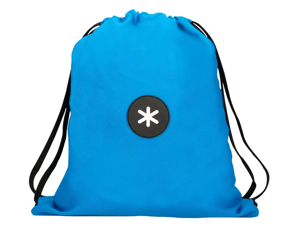 Sac dos antartik en toile fermeture cordon poche interieur 350x400 mm coloris bleu