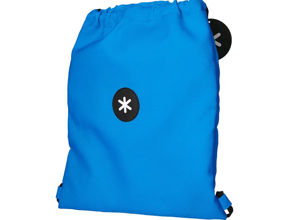 Sac dos antartik en toile fermeture cordon poche interieur 350x400 mm coloris bleu