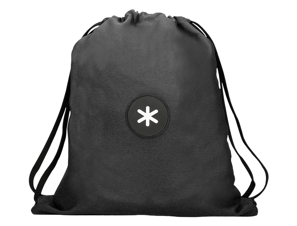 Sac dos antartik en toile fermeture cordon poche interieur 350x400 mm coloris noir