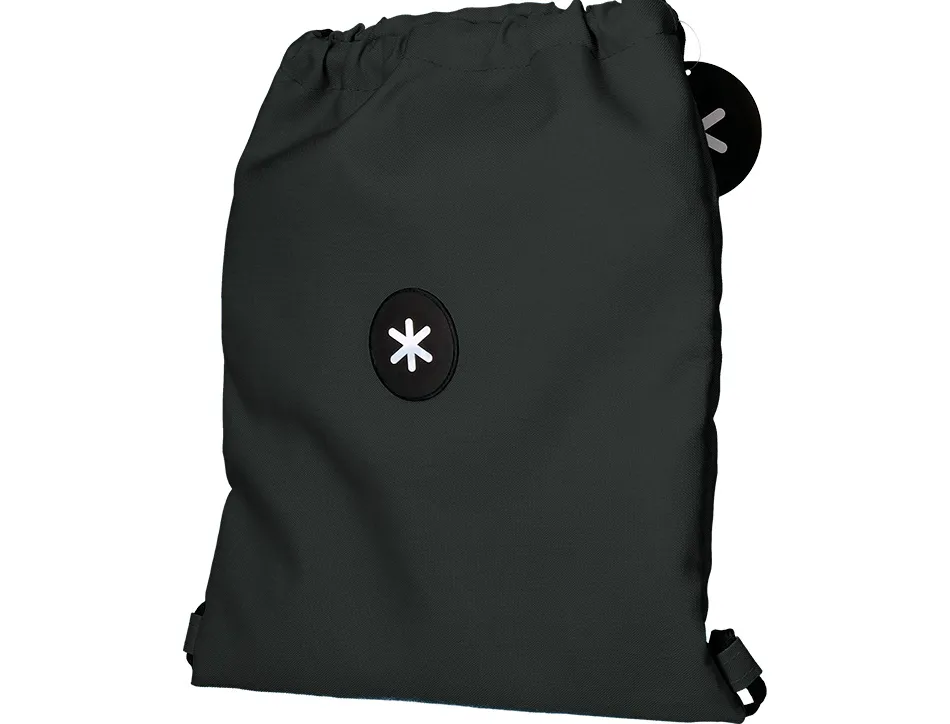 Sac dos antartik en toile fermeture cordon poche interieur 350x400 mm coloris noir