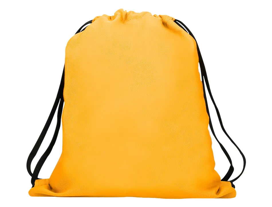 Sac dos antartik en toile fermeture cordon poche interieur 350x400 mm coloris jaune moutarde