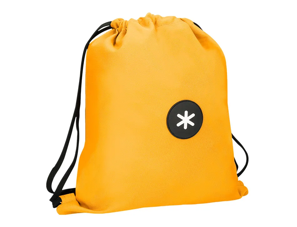 Sac dos antartik en toile fermeture cordon poche interieur 350x400 mm coloris jaune moutarde