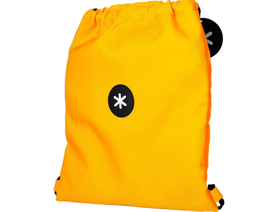 Sac dos antartik en toile fermeture cordon poche interieur 350x400 mm coloris jaune moutarde