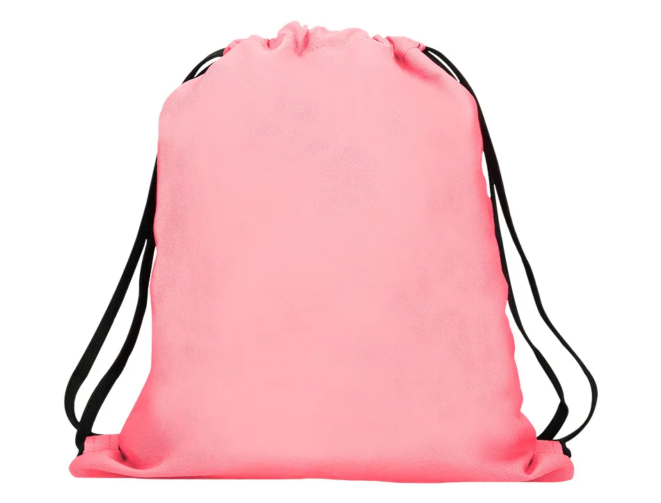 Sac dos antartik en toile fermeture cordon poche interieur 350x400 mm coloris corail