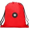 Sac dos antartik en toile fermeture cordon poche interieur 350x400 mm coloris rouge