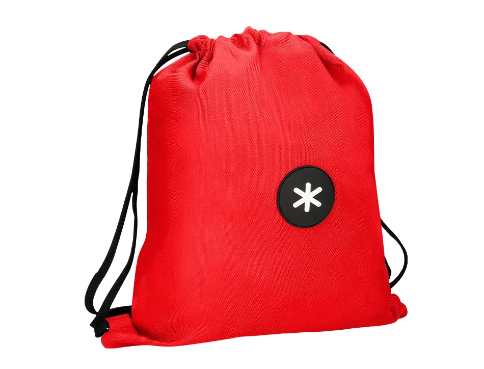Sac dos antartik en toile fermeture cordon poche interieur 350x400 mm coloris rouge