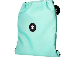Sac dos antartik en toile fermeture cordon poche interieur 350x400 mm coloris vert menthe