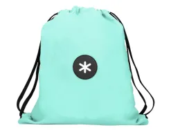 Sac dos antartik en toile fermeture cordon poche interieur 350x400 mm coloris vert menthe