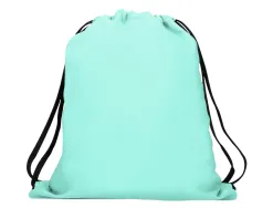 Sac dos antartik en toile fermeture cordon poche interieur 350x400 mm coloris vert menthe