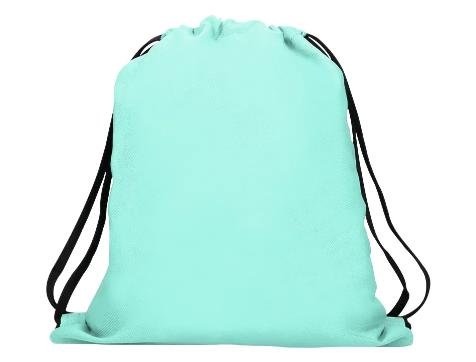 Sac dos antartik en toile fermeture cordon poche interieur 350x400 mm coloris vert menthe