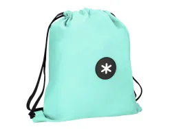Sac dos antartik en toile fermeture cordon poche interieur 350x400 mm coloris vert menthe