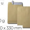 Sac gpv soufflets 3cm kraft arme 260x330mm 120gr bande protection brun paquet 25 unites