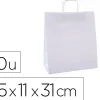 Sac kraft blanc apli 25x11x31cm paquet 50 unités