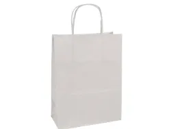 Sac kraft clairefontaine 16x21x8cm 100g coloris blanc lot 25 unites