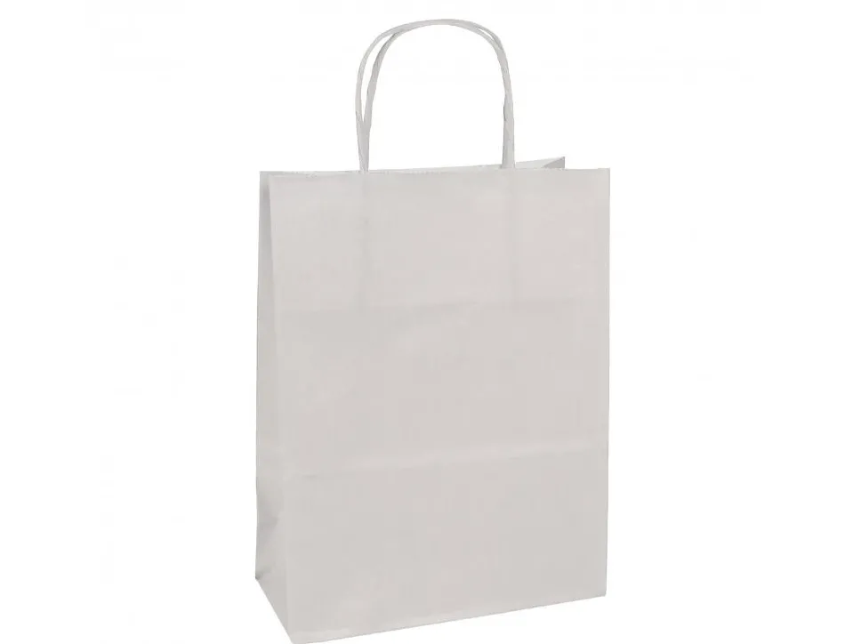 Sac kraft clairefontaine 16x21x8cm 100g coloris blanc lot 25 unites