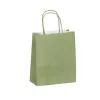 Sac kraft 90g/m2 poignees torsadees 230x120x300mm coloris vert amande