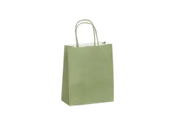 Sac kraft 90g/m2 poignees torsadees 180x80x220mm coloris vert amande