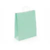 Sac kraft 100g/m2 poignees torsadees 35x14x40cm paquet 50 unites coloris vert eau