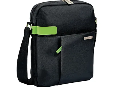 Sac leitz smart traveller tablette 10" polyester 230x280x70mm fermeture zip bandoulière ajustable noir
