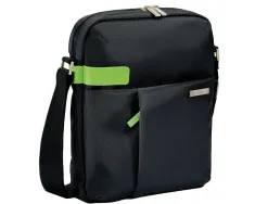 Sac leitz smart traveller tablette 10" polyester 230x280x70mm fermeture zip bandoulière ajustable noir