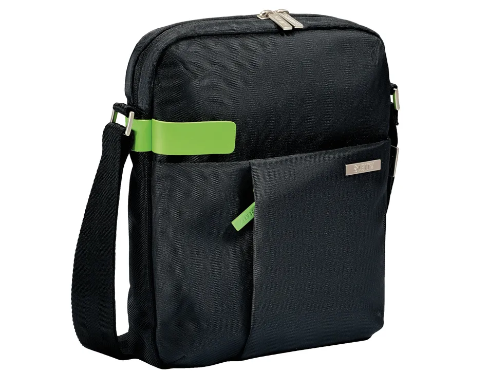 Sac leitz smart traveller tablette 10" polyester 230x280x70mm fermeture zip bandoulière ajustable noir