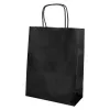 Sac papier q-connect cellulose m anse torsadee 270x370x12mm coloris noir