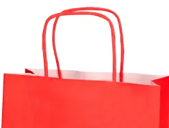 Sac papier q-connect cellulose m anse torsadee 270x370x12mm coloris rouge