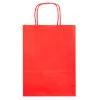 Sac papier q-connect cellulose xs anse torsadee 180x240x80mm coloris rouge