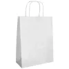 Sac papier q-connect cellulose xs anse torsadee 180x240x80mm coloris blanc