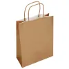 Sac papier q-connect cellulose naturel l anse torsadee 320x400x14mm
