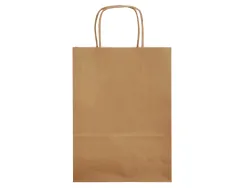 Sac papier q-connect cellulose naturel l anse torsadee 320x400x14mm