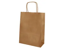 Sac papier q-connect cellulose naturel l anse torsadee 320x400x14mm