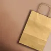 Sac papier q-connect kraft l anse torsadee 320x400x14mm coloris or