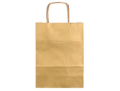 Sac papier q-connect kraft l anse torsadee 320x400x14mm coloris or