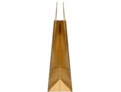 Sac papier q-connect kraft l anse torsadee 320x400x14mm coloris or