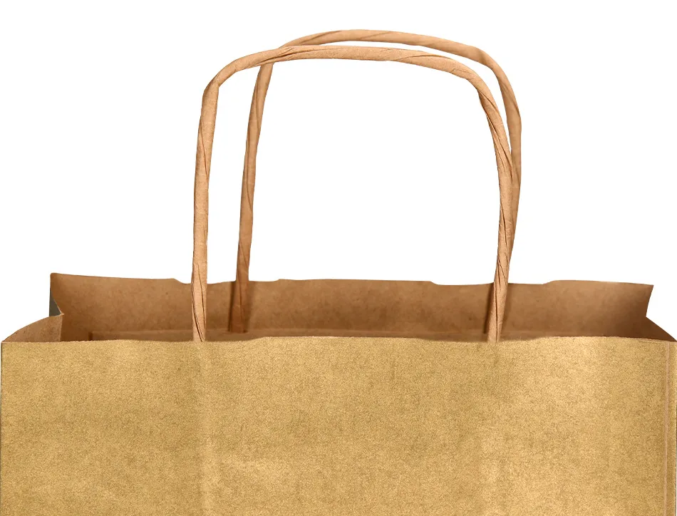 Sac papier q-connect kraft l anse torsadee 320x400x14mm coloris or