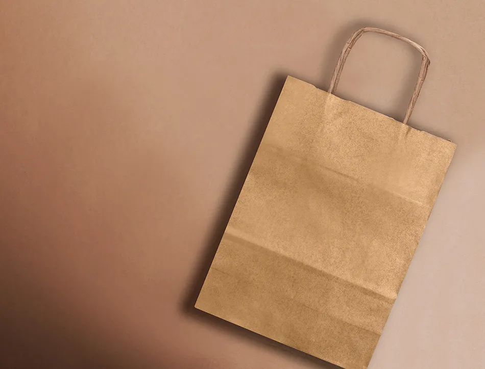 Sac papier q-connect kraft naturel lisse xs anse torsadee 180x240x80mm