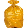 Sac poubelle domestique 55x60cm liens coulissants calibre 120 capacité 23l coloris jaune rouleau 15 unités