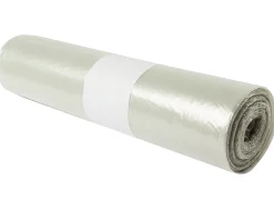 Sac poubelle domestique 52x60cm calibre 70 capacité 20l coloris transparent rouleau 20 unités