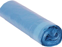 Sac poubelle domestique 52x60cm calibre 70 capacité 20l coloris bleu rouleau 20 unités