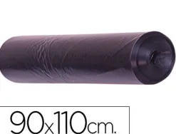 Sac poubelle domestique 90x110cm calibre 200 capacité 100l coloris noir rouleau 10 unités