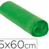 Sac poubelle domestique 55x60cm liens coulissants calibre 120 capacité 23l coloris vert rouleau 15 unités