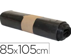 Sac poubelle industriel 85x105cm calibre 120 capacité 100l coloris noir rouleau 10 unités