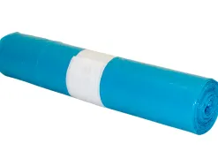 Sac poubelle industriel 70x90cm calibre 110 capacité 50l coloris bleu rouleau 10 unités