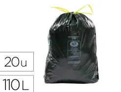 Sac poubelle nf liens rlx20 110 litres