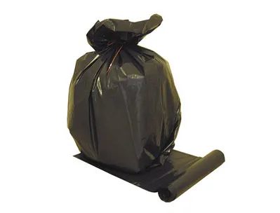 Sac poubelle polyéthylène basse densité standard 100l 35 microns coloris noir paquet 20 unités