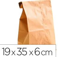 Sachet alimentaire kraft brun 70g/m2 biodegradable 19x35x6cm lot de 100
